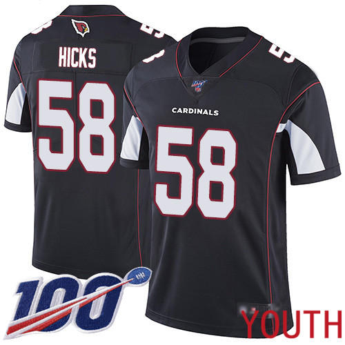 Arizona Cardinals Limited Black Youth Jordan Hicks Alternate Jersey NFL Football 58 100th Season Vapor Untouchable